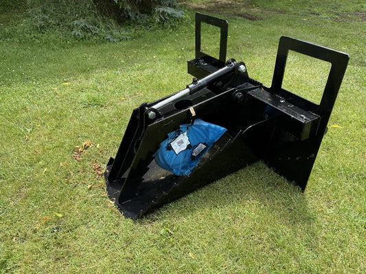 NEW KC Skidsteer Spade Grapple Digger Hydraulic Skidloader Quick Attach