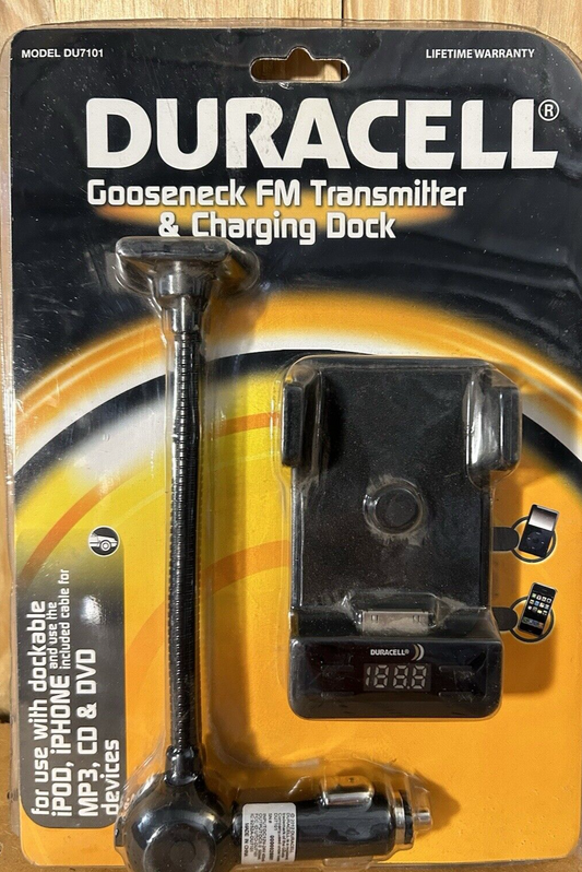 NEW IN BOX Duracell FM Transmitter & Charging Dock